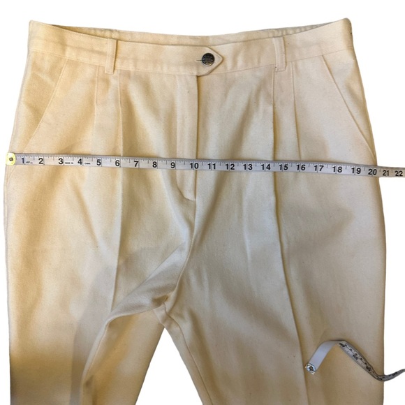 Sag Harbor Womens Vintage Ivory Pleated Front Wool Tourer Size: 16 - Picture 6 of 9